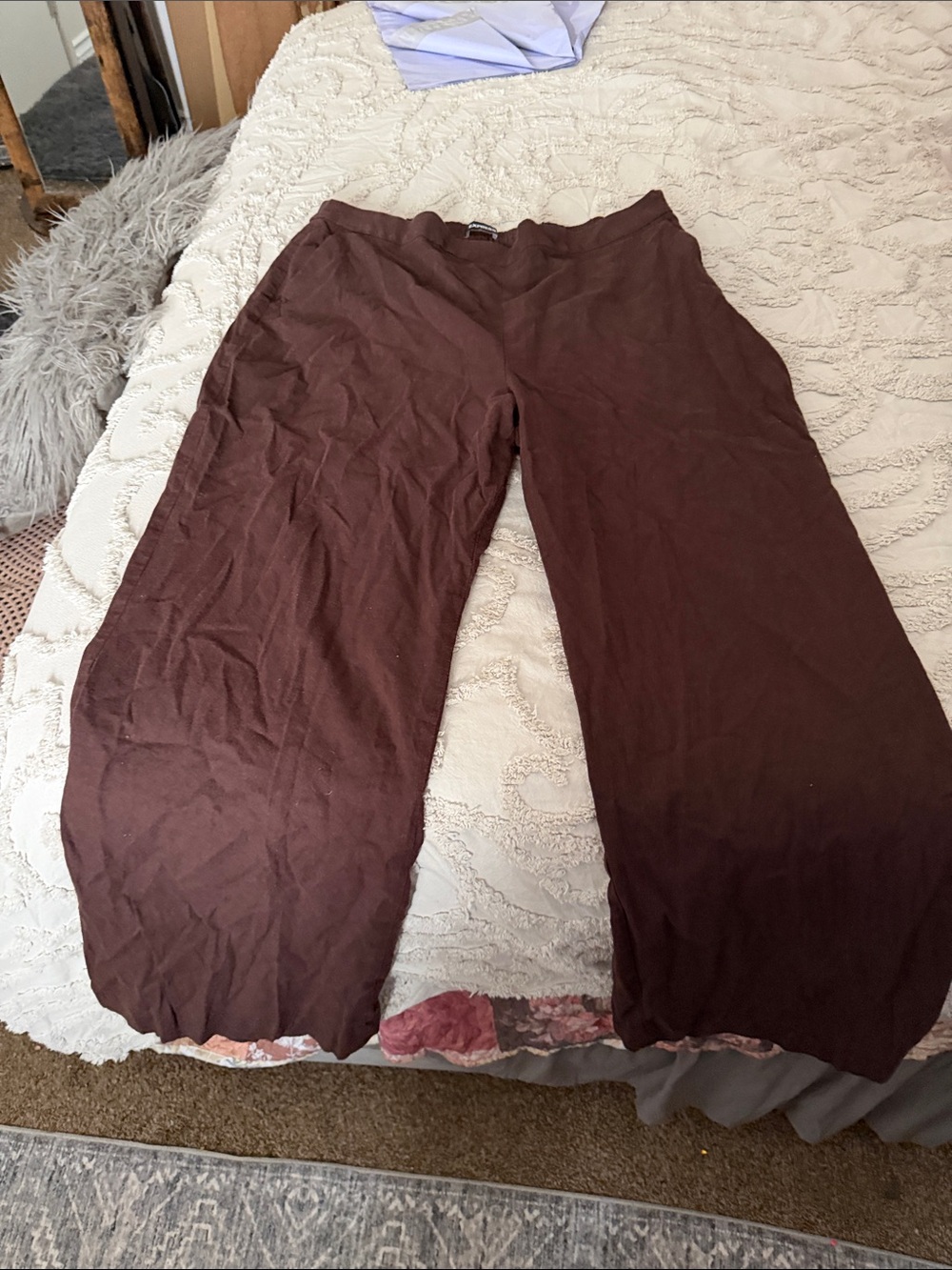 Express Brown Wide-Leg Women's Pants